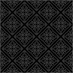 A repeat pattern of white dots on a black background. Simple texture for posters, sites, business cards, covers.
