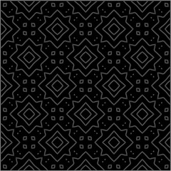 A repeat pattern of white dots on a black background. Simple texture for posters, sites, business cards, covers, labels mockup.