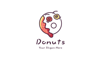Donut Logo, for shops, cafes, restaurants and businesses