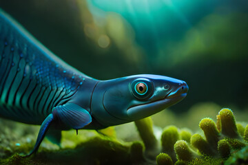 black fish with scales like a snake