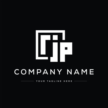Monogram Letter RJP Logo Design Vector