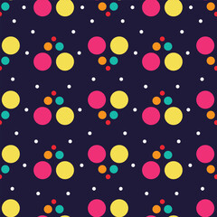 Cute polka background. Seamless pattern vector.