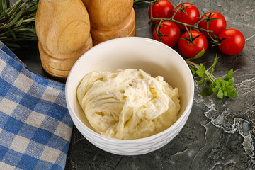 Italian delicous stracciatella cheese