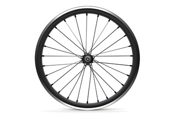 a bike wheel isolated on a white background