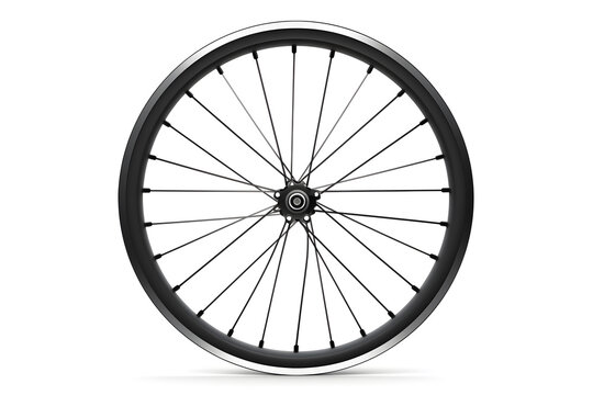 a bike wheel isolated on a white background