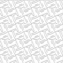  Abstract  background with figures from lines. Black and white texture for web page, textures, card, poster, fabric, textile. Monochrome pattern. Repeating design.