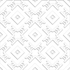  Abstract  background with figures from lines. Black and white texture for web page, textures, card, poster, fabric, textile. Monochrome pattern. Repeating design.