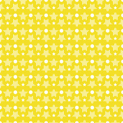 seamless pattern with yellow and white. stars and dot texture design 