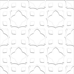  Abstract  background with figures from lines. Black and white texture for web page, textures, card, poster, fabric, textile. Monochrome pattern. Repeating design.