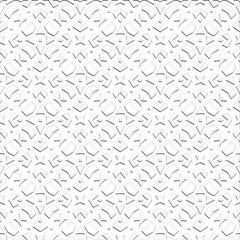  Abstract  background with figures from lines. Black and white texture for web page, textures, card, poster, fabric, textile. Monochrome pattern. Repeating design.