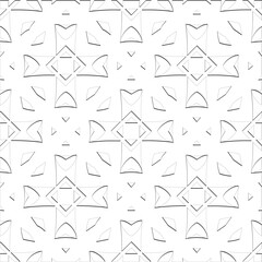  Abstract  background with figures from lines. Black and white texture for web page, textures, card, poster, fabric, textile. Monochrome pattern. Repeating design.