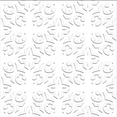  Abstract  background with figures from lines. Black and white texture for web page, textures, card, poster, fabric, textile. Monochrome pattern. Repeating design.