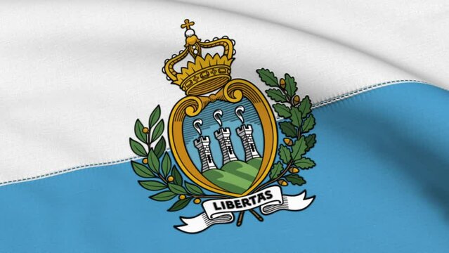 San Marino Flag Loop Background