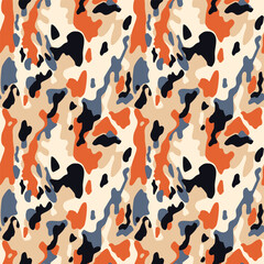 Colorful military seamless pattern. Animal print. Vector stains background