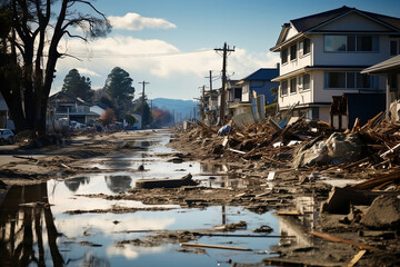abandoned buildings after tsunami, Post-Tsunami Abandonment: Echoes of Disaster, World Tsunami Awareness.