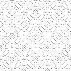 Abstract  background with figures from lines. Black and white texture for web page, textures, card, poster, fabric, textile. Monochrome pattern. Repeating design.