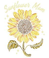 Sunflower Mom Flower Lover Floral Decor Mother's Day