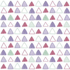 Children seamless patterns wallpaper with funny happy mountain.
