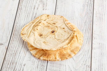 Traditional eastern round pita bread