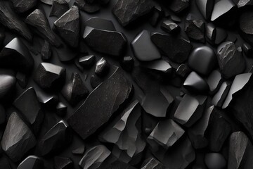 black stones background generated by AI technology