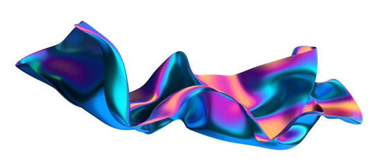 Abstract colorful shape, 3d render