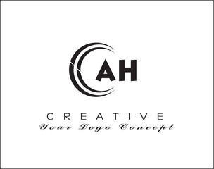 AH Cutting Creative Letter Logo Concept