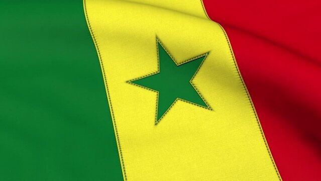 Senegal Flag Loop Background