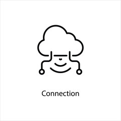 Connection icon for industry collection Vector stock illustration