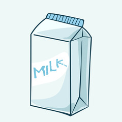 Full cream Milk packaging carton design mock-up. Beverage product pure vector illustration for ads and product desing