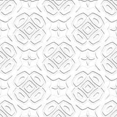 Abstract  background with figures from lines. Black and white texture for web page, textures, card, poster, fabric, textile. Monochrome pattern. Repeating design.