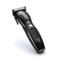 Obraz premium a black electric hair trimmer isolated on a white background