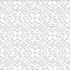  Abstract  background with figures from lines. Black and white texture for web page, textures, card, poster, fabric, textile. Monochrome pattern. Repeating design.