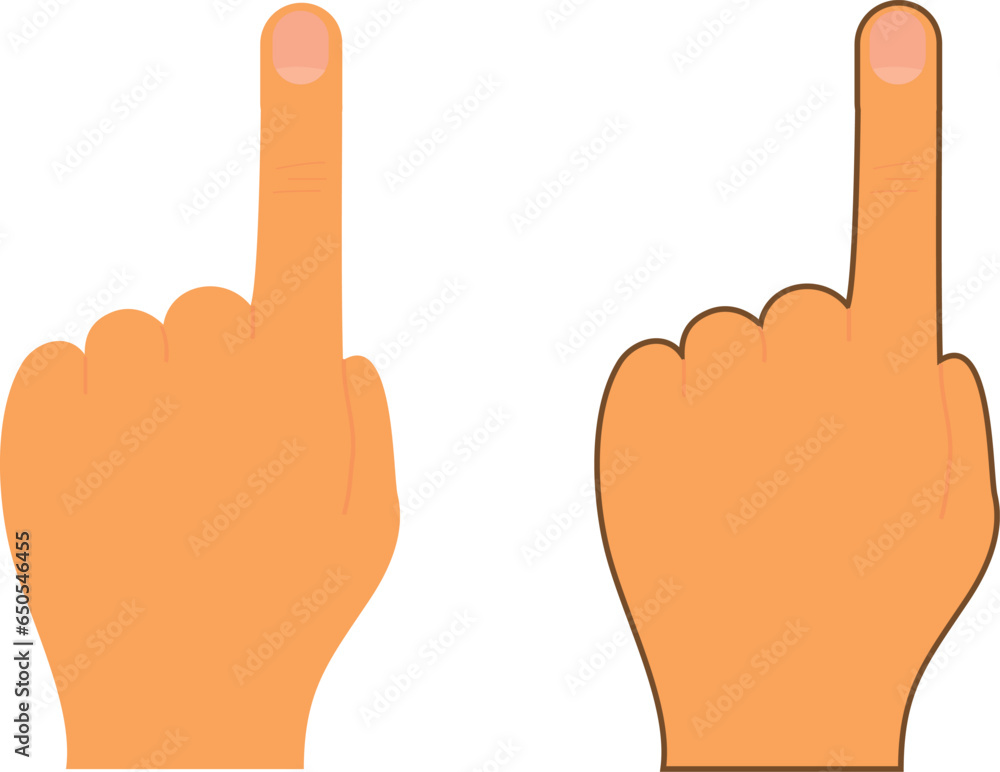 Poster finger pointer touch vector