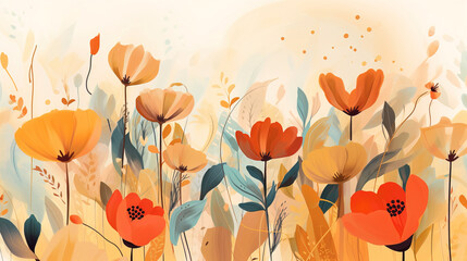 Naklejka premium abstract floral background, illustratrion