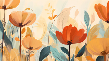 abstract floral background, illustratrion