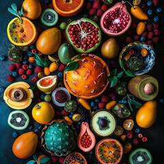 Fototapeta na wymiar health food abstract beautiful photography high zo, generative ai