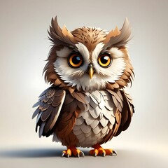 Fototapeta premium Owl Illustration AI Generative