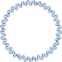 Round frame illustration. Hand drawn picture