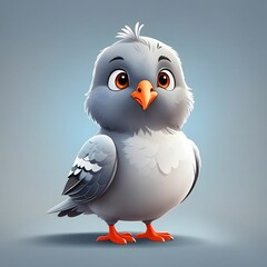 Obraz premium Pigeon Illustration AI Generative