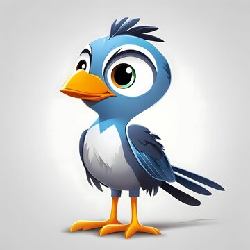 recommend clip art: Rail Bird Illustration AI Generative