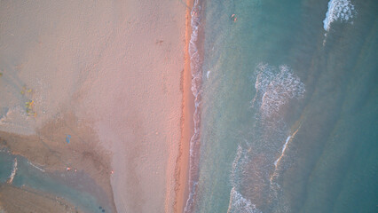 Aerial view of the Tholo Beach, Greece