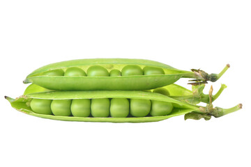 Green peas isolated on white