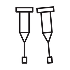 Crutches icon design