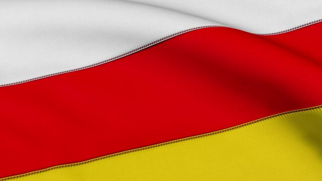 South Ossetia Flag Loop Background