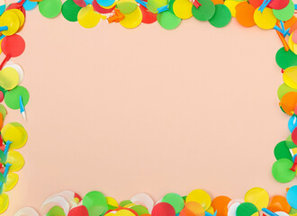 Fototapeta premium birthday party frame. copy space