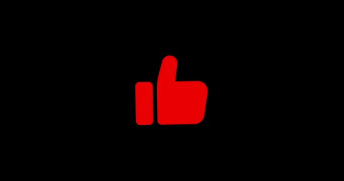 Like icon animated in YouTube style