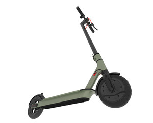Electric scooter isolated on transparent background. 3d rendering - illustration