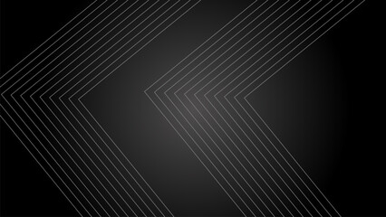 Modern Dark futuristic geometric background. Futuristic hi-technology concept. Horizontal banner template. Suit for cover, banner, brochure, corporate, poster, presentation, website
