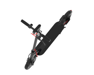 Electric scooter isolated on transparent background. 3d rendering - illustration