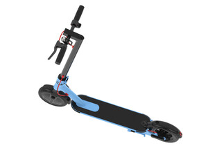 Electric scooter isolated on transparent background. 3d rendering - illustration